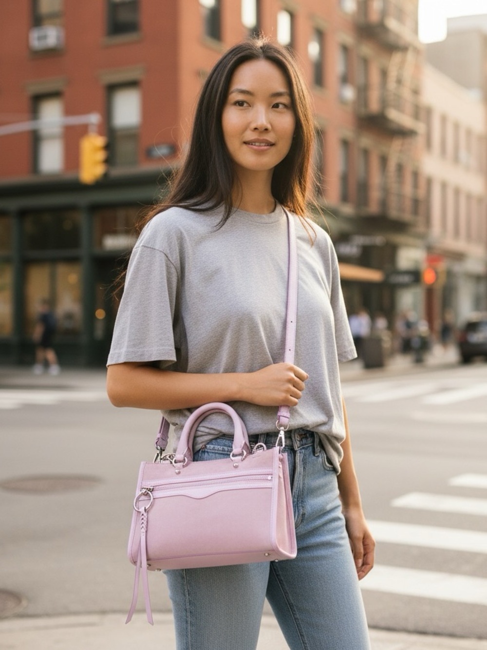Rebecca Minkoff Bedford micro suede mini Satchel Purse
